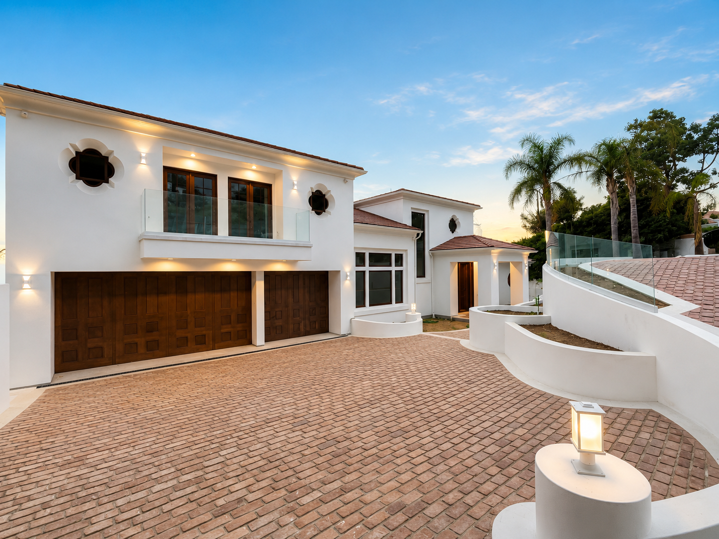 Custom home lawn